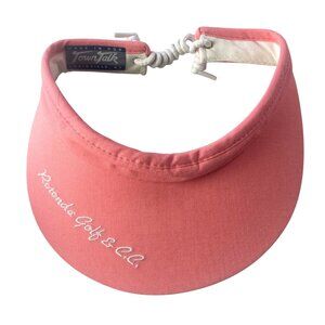Vintage Town Talk Coral Pink Golf Visor Rotonda Golf & Country Club Florida